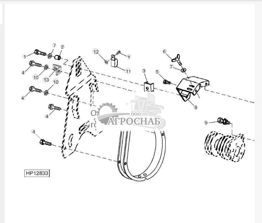 UNLOADING AUGER DRIVE BELT GUIDE 